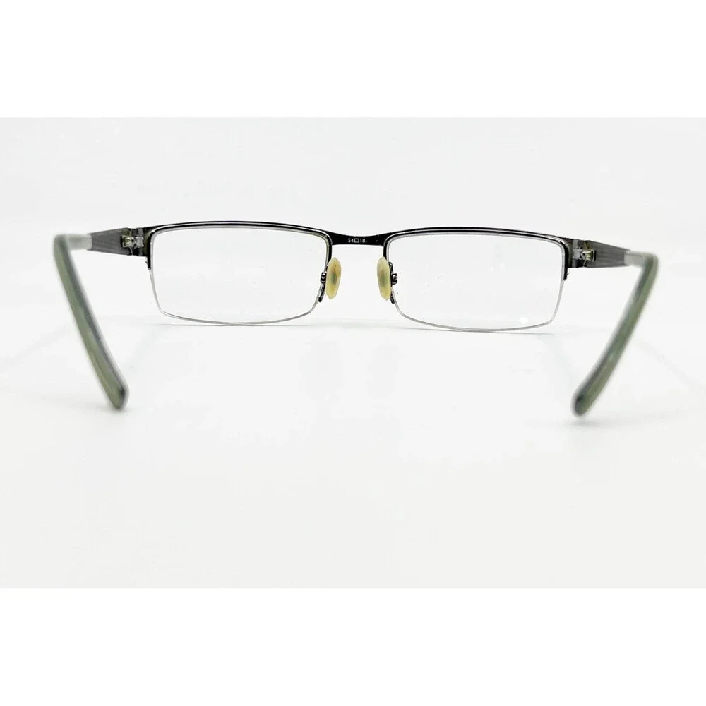 Tura Eyeglasses Mens Blue Semi-Rimless Rectangular Frames 54-18-140